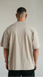 Emerce - Beige Color Drop-Shoulder T-Shirt