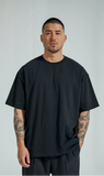 Emerce - Black Color Drop-Shoulder T-Shirt