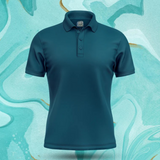 Teal Blue Basic Polo