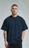 Emerce - Dark Blue Color Drop-Shoulder T-shirt