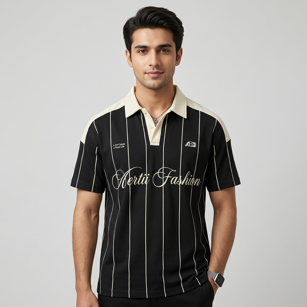 Emerce - Contrast Polo - Black