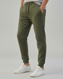 Emerce - Rib Cotton Fleece  Trouser - Olive