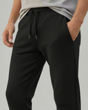 Emerce - Rib Cotton Fleece  Trouser - Black