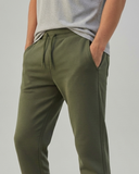Emerce - Rib Cotton Fleece  Trouser - Olive