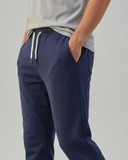 Emerce - Rib Cotton Fleece  Trouser - Navy