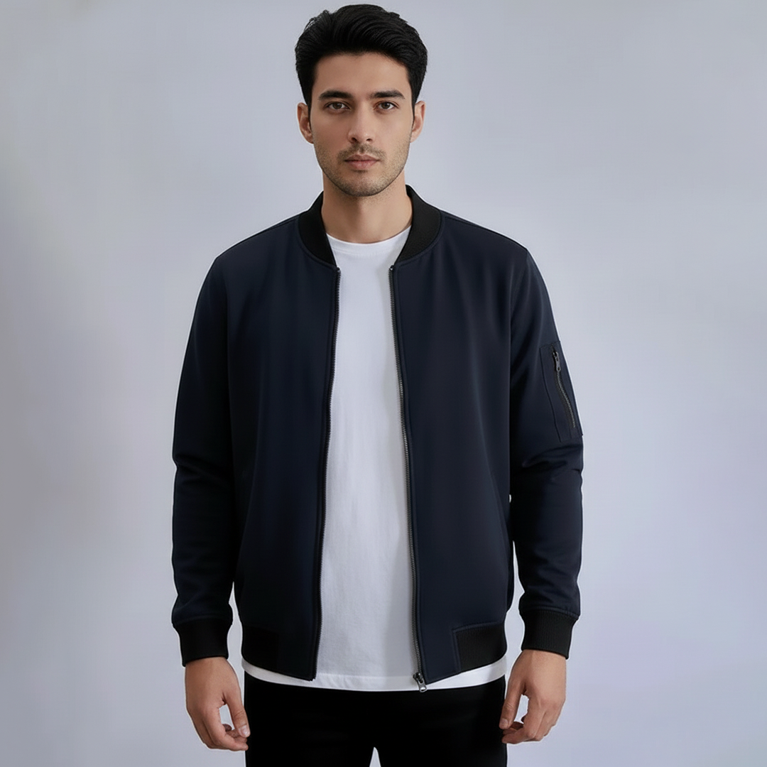 Emerce - Bomber jacket with zip - NavyBlue