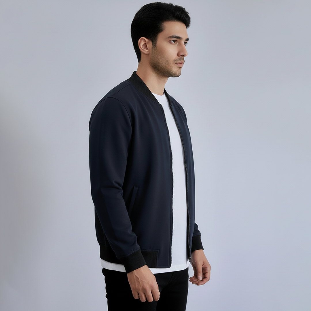 Emerce - Bomber jacket with zip - NavyBlue
