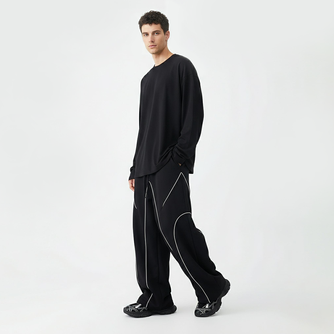 Emerce -  Piping Essential Trouser - Black
