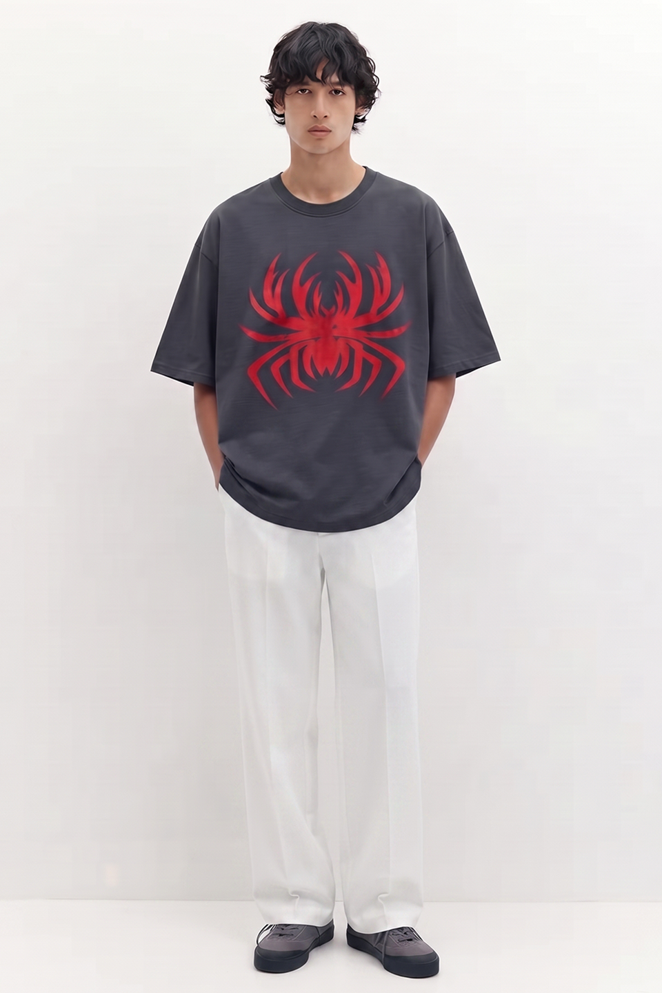 Emerce - Charcoal Spider Drop Tee