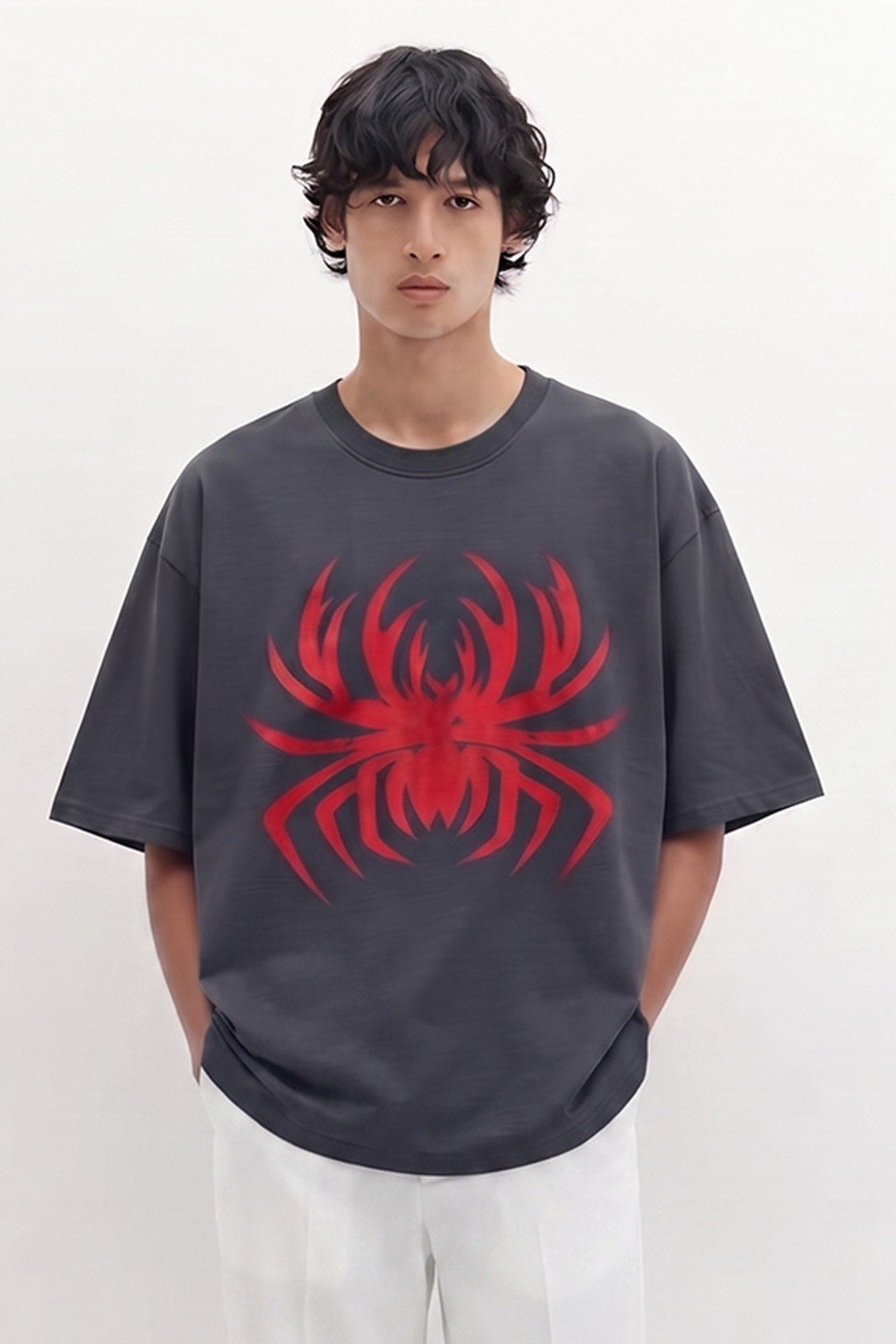 Emerce - Charcoal Spider Drop Tee