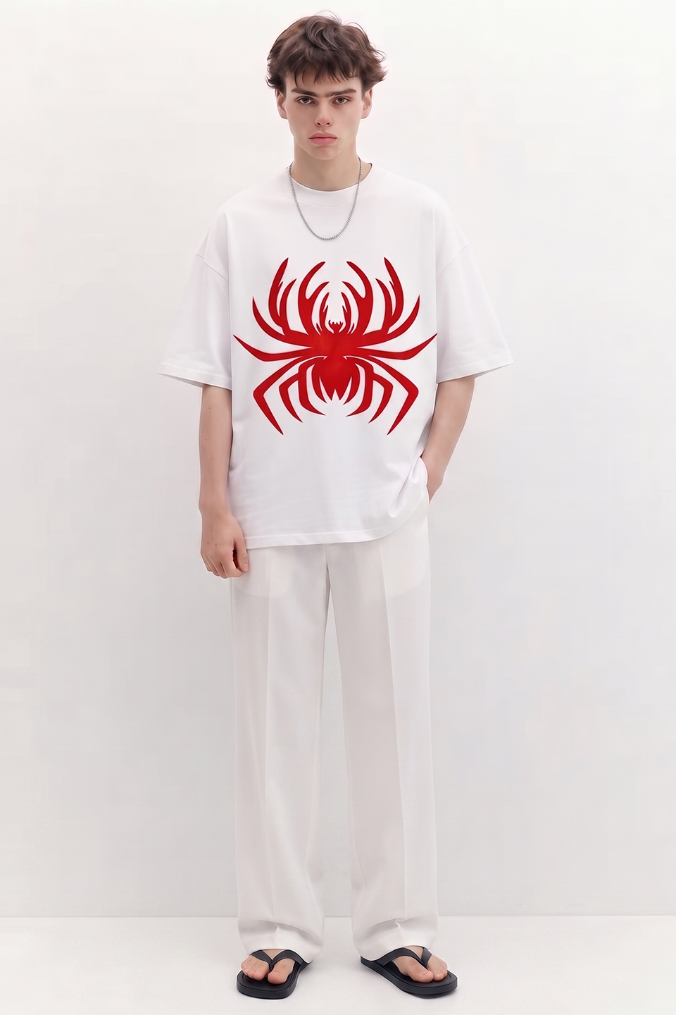 Emerce - White Spider Drop Tee