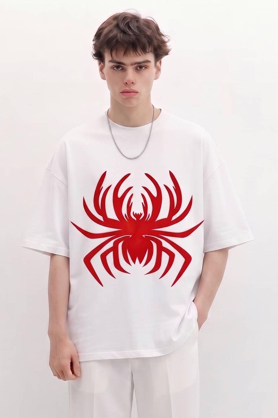 Emerce - White Spider Drop Tee