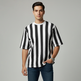Emerce - Textured Stripe Tee - Black