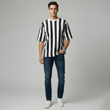 Emerce - Textured Stripe Tee - Black