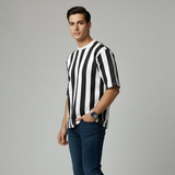 Emerce - Textured Stripe Tee - Black