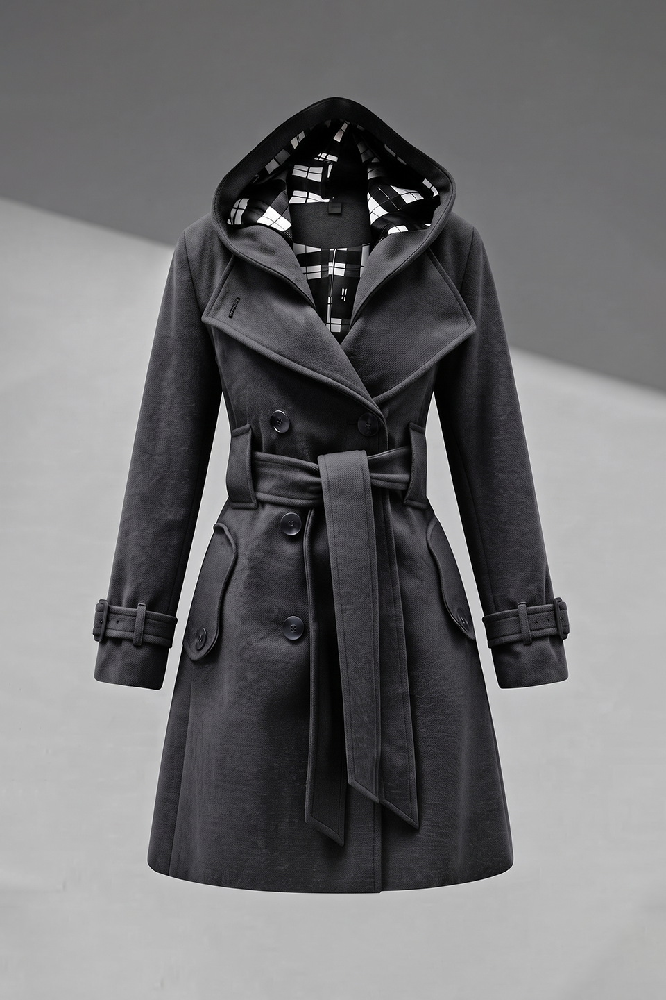 Emerce - WOMEN LONG COAT - CHARCOAL