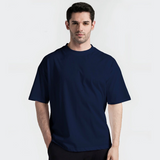 Emerce - Dark Blue Color Drop-Shoulder T-shirt