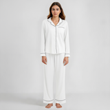 Emerce - SILK NIGHT SUIT - WHITE