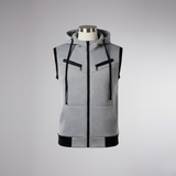 Emerce -GREY Sleeveless Hooded Zipper