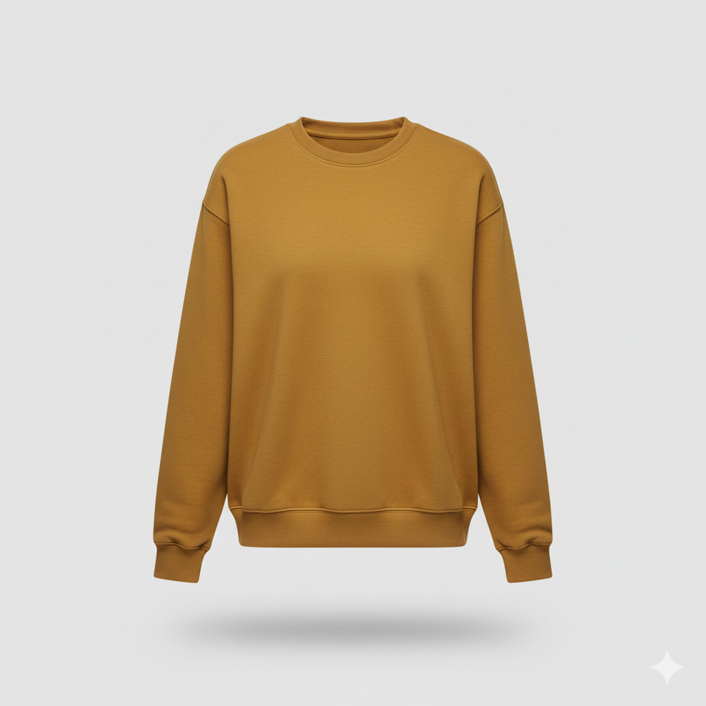 Emerce - PLAIN SWEATSHIRT FOR WOMEN - Mustard