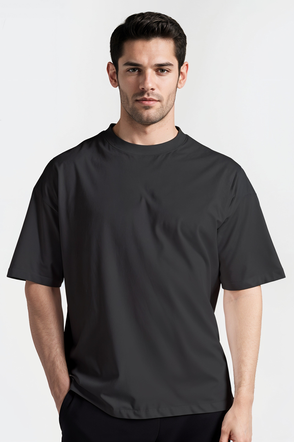 Emerce - STEEL GREY  Color Drop-Shoulder T-shirt
