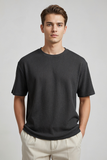 Emerce - Oversized Waffle Knit Tee For Men - Charcoal