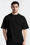 Emerce - Black Color Drop-Shoulder T-Shirt