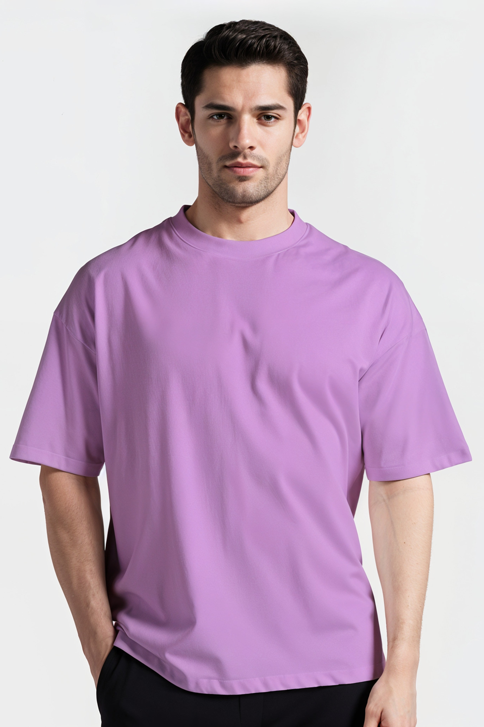 Emerce - LILAC Color Drop-Shoulder T-shirt