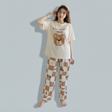 Emerce - Beige Bear Printed Night Suit