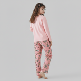Emerce - M-Pink Bunny Printed Night Suit