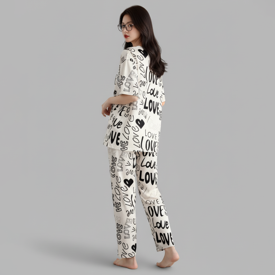 M- Skin Love Printed Night Suit