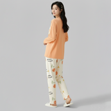 M-POCKET FLOWER PRINTED PJ SUIT FULL SLEEVES