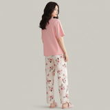 N-Pocket Printed Night Suit - Pink