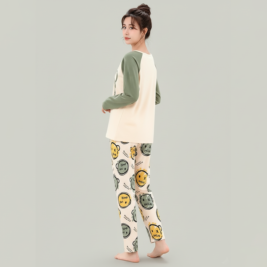 M-CUTIE SMILE PRINTED PJ SUIT FULL SLEEVES