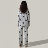 N-GREY HEARTS PRINTED PJ SET-