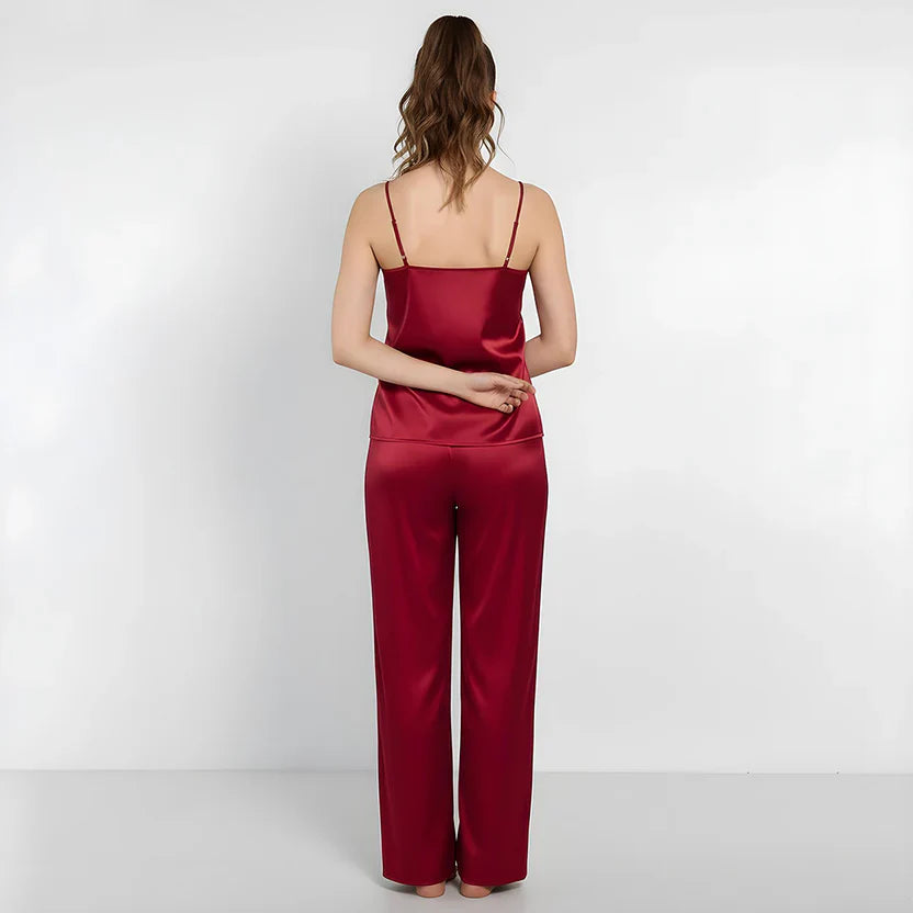 Emerce - Silk Cami Comfort Set - Red