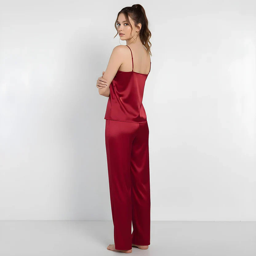 Emerce - Silk Cami Comfort Set - Red