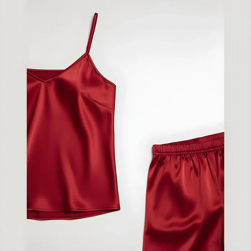 Emerce - Silk Cami Comfort Set - Red