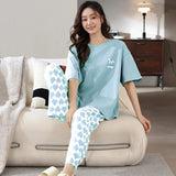 M-SKYBLUE MOTION PRINTED NIGHT SUIT