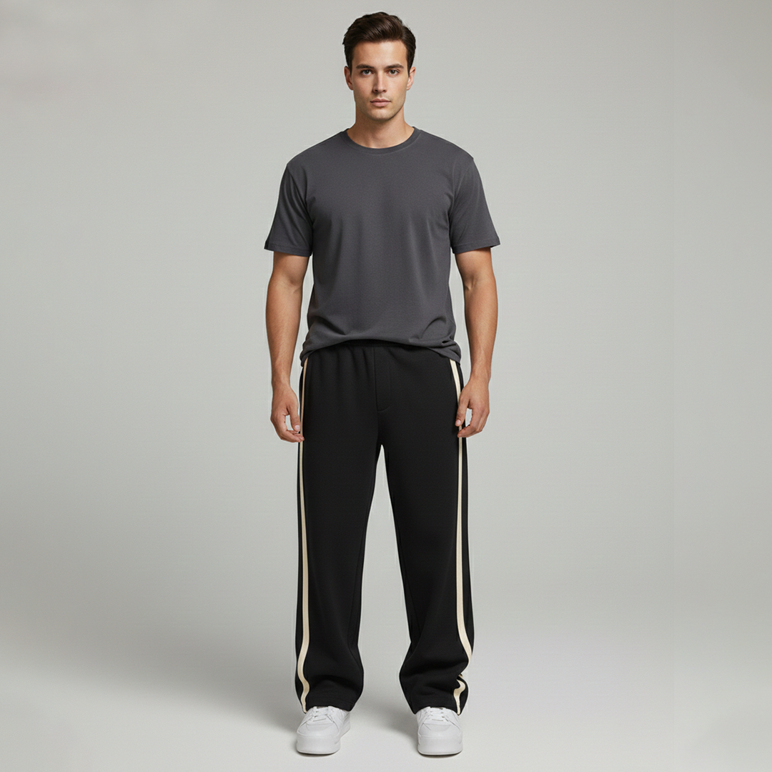 Emerce- Stripe N Trouser - Black