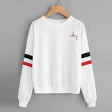 Emerce- Okay SweatShirt With Stripes - White