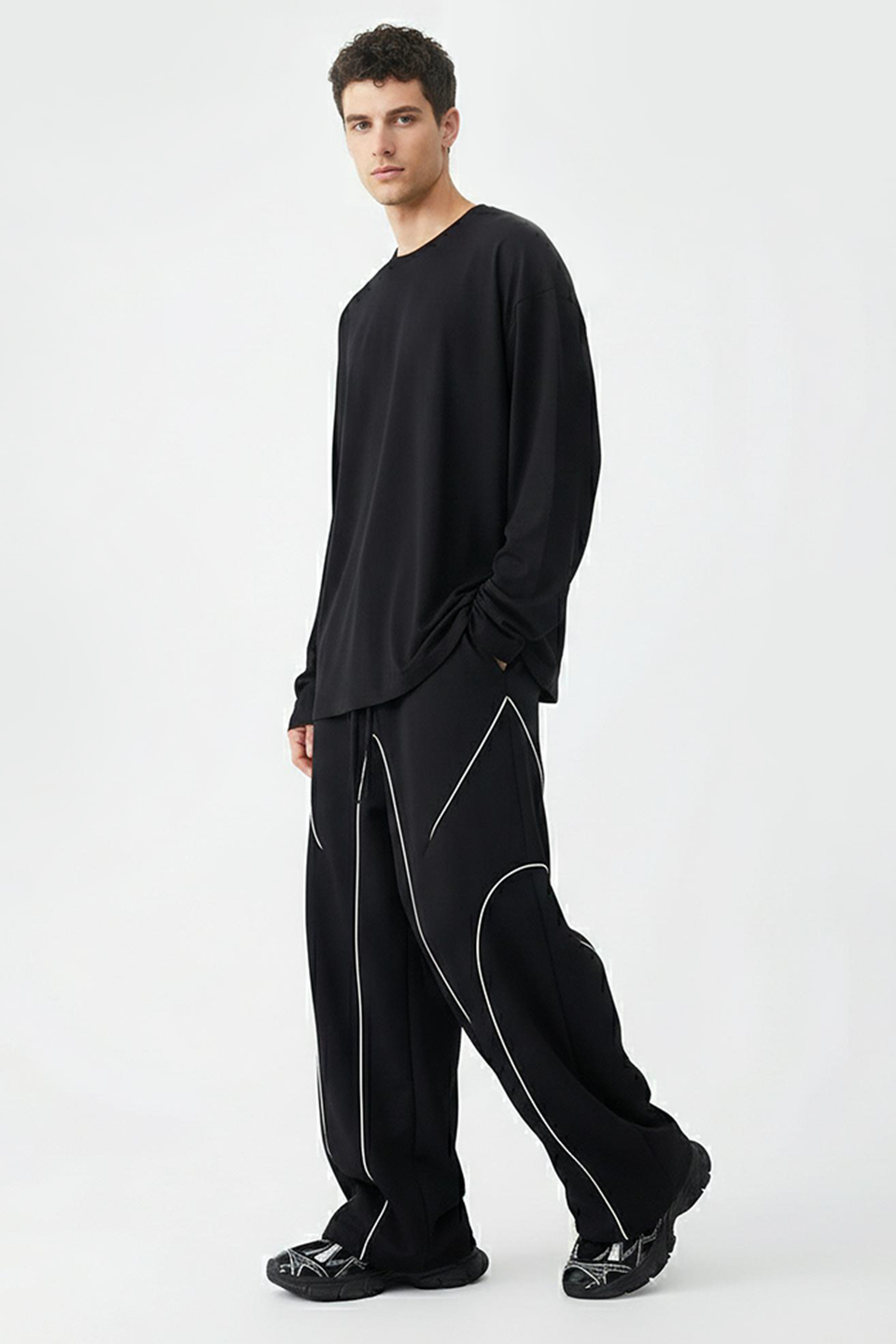 Emerce -  Piping Essential Trouser - Black