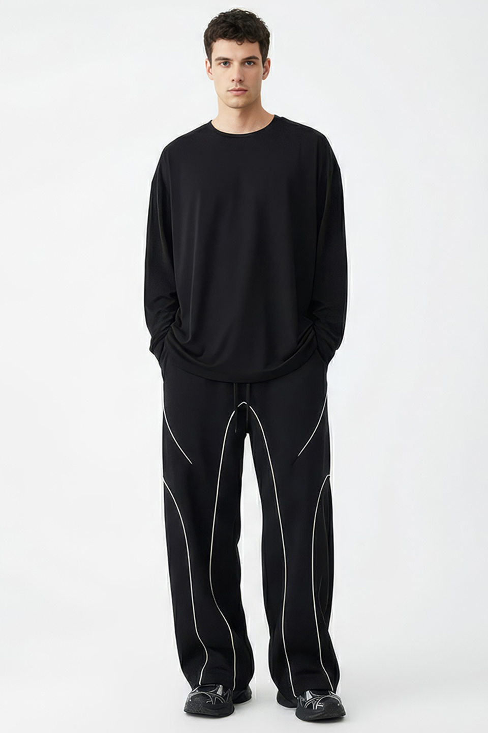 Emerce -  Piping Essential Trouser - Black