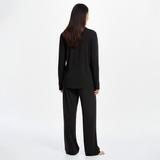 Emerce - Basic Linen Pajama Set - Black