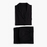 Emerce - Basic Linen Pajama Set - Black