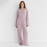 Emerce - Basic Linen Pajama Set - Lilac
