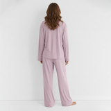 Emerce - Basic Linen Pajama Set - Lilac