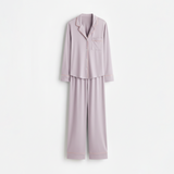 Emerce - Basic Linen Pajama Set - Lilac