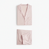 Emerce - Basic Linen Pajama Set - Dusty Pink