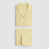 Emerce - Basic Linen Pajama Set - Lemon